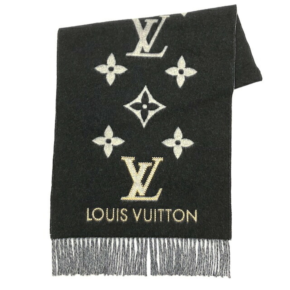 LOUIS VUITTON Echarpe Reykjavik Studded Scarf/Muffler M71588 Cashmere Women's...